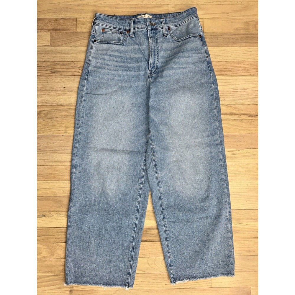 Madewell Curvy Perfect Vintage Wide Leg Crop Jean Medium Wash Women 30 Tall